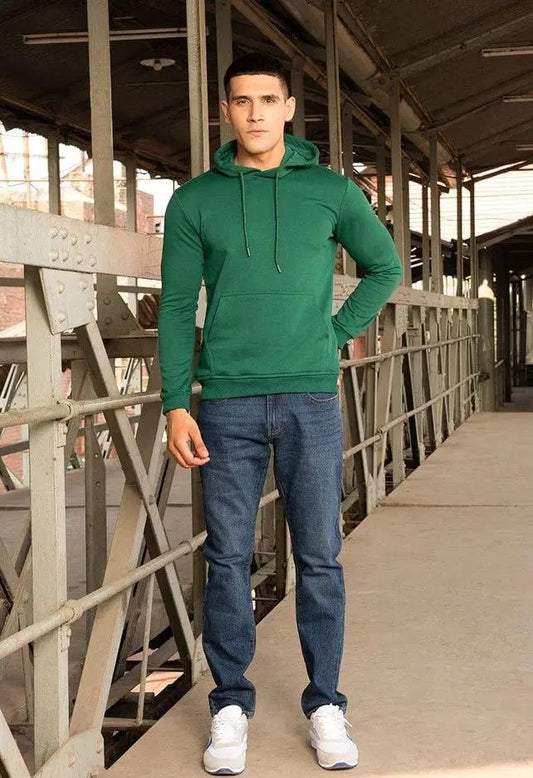 Men's Stitched Fleece Plain Hoodie