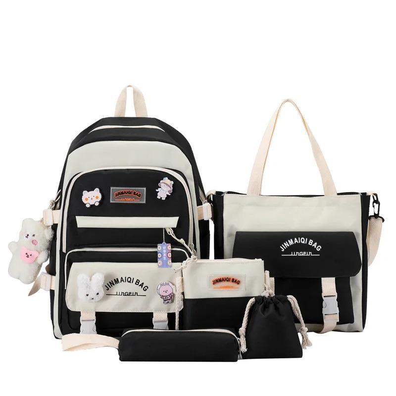 Kid's Canvas School Backpack Set