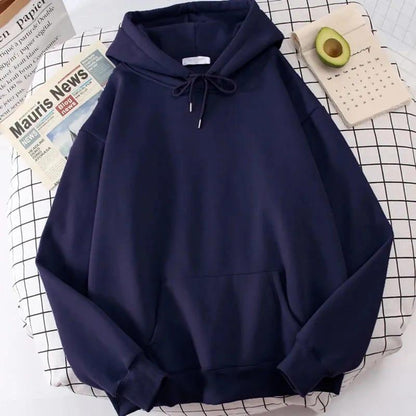 Cozy blue Fleece Hoodie - Perfect for Every Casual Occasion